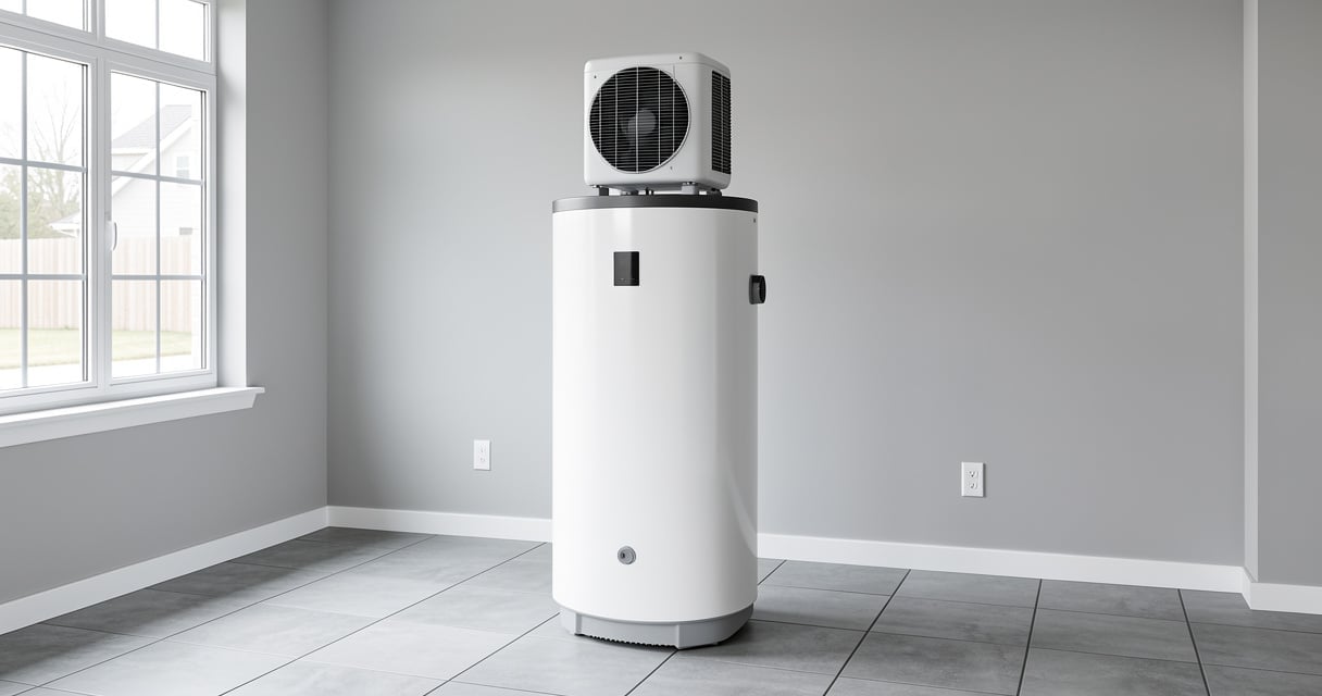 Chauffe-eau thermodynamique installe dans un garage de maison
