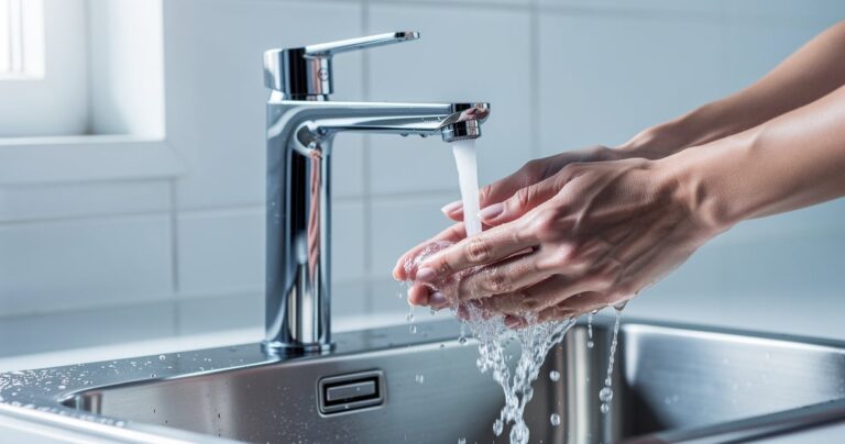 Mousseur de robinet réduisant le débit d eau dans une salle de bain