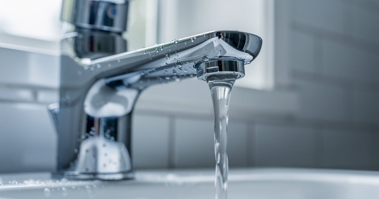 Robinet de salle de bain avec un débit d'eau faible